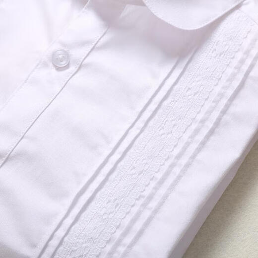 Weiman Xiaolu Children's Shirt Girls White Shirt Long Sleeve Spring and Autumn Clothes Children's Clothing Women's Shirt Children's White Shirt Long Sleeve 248 Long Sleeve Lace 140