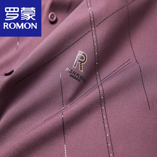 Romon (Romon) Sohn Hochzeitskleid Vater tragen Kurzärmel-Hemd mit mittleren Altersschwieger Bankett Hochzeit Bankett Sommereiseisen halbärmeliges Hemd Männer rot 180/xxl