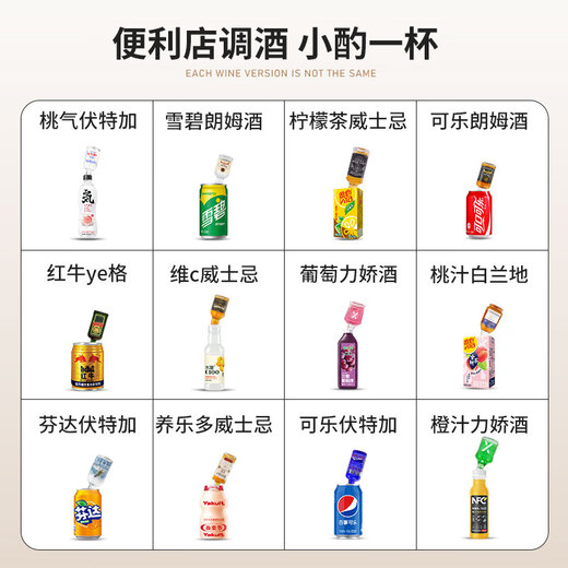 莎堡皇（FAST.KING）洋酒伏特加小瓶装迷你鸡尾酒小酒版威士忌便利店调酒基酒套装礼盒 礼盒装10支