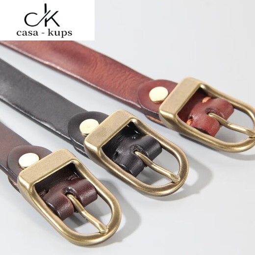 casa-kupsCK细皮带女真皮牛皮装饰配大衣裙子打结软百搭牛仔裤腰带潮 #6231卡其色(宽1.8cm) 95cm