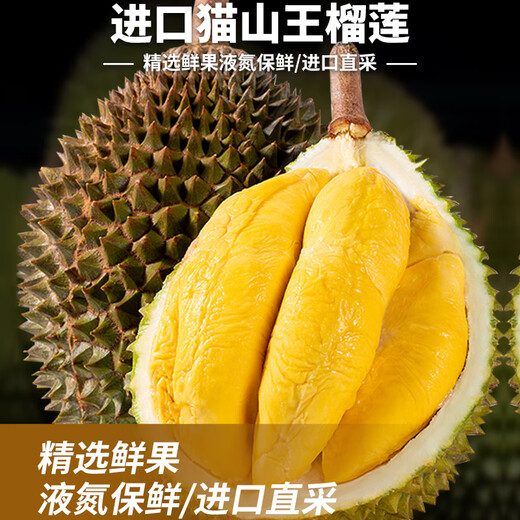 京地达马来西亚猫山王榴莲 净重4.5斤单果4.5斤 液氮冷冻源头直发包邮