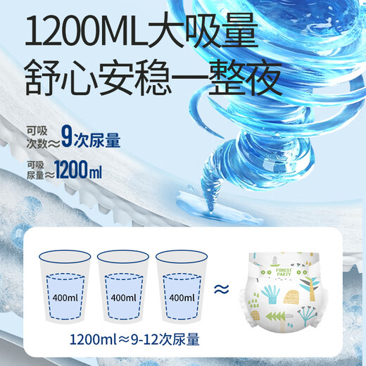 柔比舒（Robasuk）医护级森林派对拉拉裤XXXL60片婴儿尿不湿大吸量成长裤超薄透气