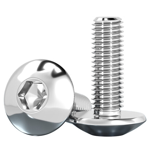 Tianzhuo Hardware 304 stainless steel large umbrella head hexagonal screws large flat head screws mushroom head round head bolts M3M4M5M6M8 M5*8- 50 pieces