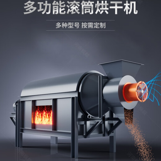 Drum dryer, chicken dung, cow dung, distiller's grain, feed, grain, medicinal materials, sludge, sand, sawdust, grain, feed drying equipment accessories (contact customer service before taking photo)