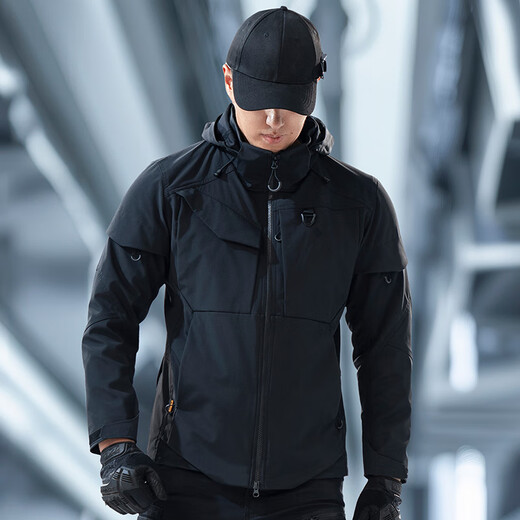 Longya II Tiancang functional work jacket men's spring and autumn outdoor comfortable casual sports commuting tactical jacket dark gray green M 175/96A