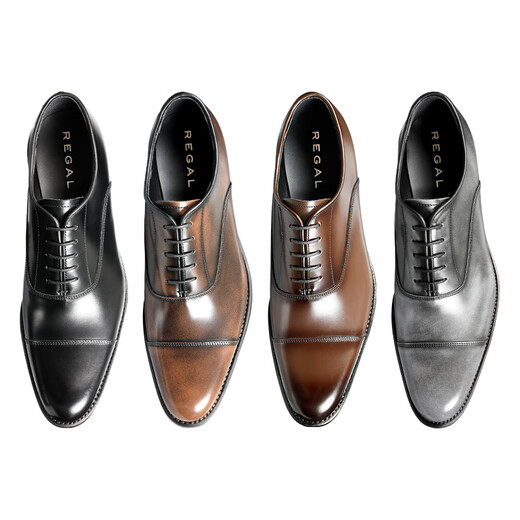 REGAL Lige T29B business formal shoes three-joint leather shoes Oxford leather shoes men's leather shoes wedding shoes Goodyear leather shoes men's BJP (black) 41