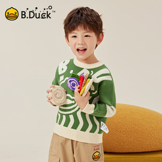 B.Duck Little Yellow Duck Kinderkleidung Jungen Pullover Kinder Herbst und Winterpullover Pullover Pullover Baby Girls 'Basishemd Orange rot 120 cm