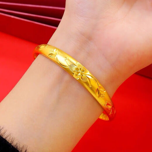 Genuine gold shop 18K gold bracelet for women 18K London gold cherry blossom push-pull bracelet for mom and wife holiday gift Sakura bracelet