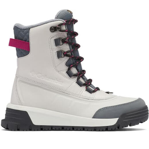 哥伦比亚（Columbia）女士雪地靴防水保暖防滑户外靴高筒系带滑雪靴 Grey 36