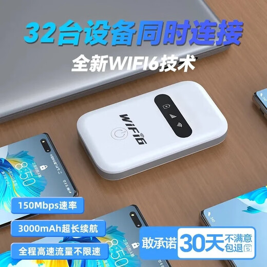 Xiaoxun Smart gives you free data for one year, 5g gigabit portable wifi6, unlimited traffic, no pre-storage, 9.9 monthly rent, new three-net high-speed upgrade, portable car broadband, full Netcom, supreme version - free 1-year traffic - dual-band multi-core, free 10G*5 months high-speed traffic