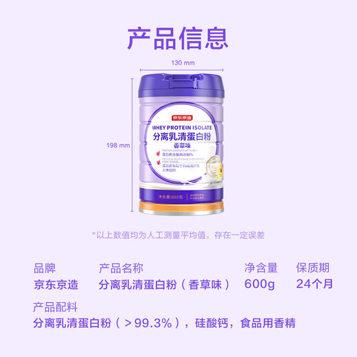 Hergestellt in Jingdong, Molkeproteinisolatpulver 600 g (Vanillegeschmack) für Menschen mittleren Alters und ältere Menschen, um die Ernährung zu ergänzen