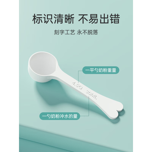 Hardy Rabbit Milk Powder Spoon 10ml Milk Powder Spoon Measuring Spoon 10ml Scale Spoon Divider Spoon Baby Divider Spoon Set Love Spoon 5-piece Set Comes with Logo + Storage Box