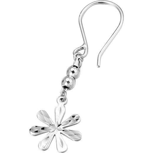 Duozun pt950 genuine platinum earrings for women, platinum earrings, colorful flower ear hooks, new earrings, birthday gifts, colorful flower ear hooks 1.97 g (pair)