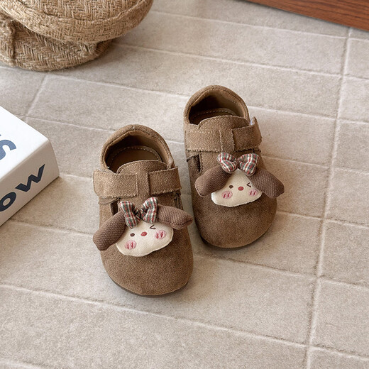 Terranis recommended by Yangma 2025 Spring and Autumn New Style Breathable Cartoon Shoes for Girls and Toddlers Korean Style Cute Soft Sole Non-Slip Camel 21_Inner Length 13.8cm