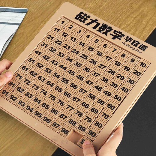 Magnetic Digital Huarong Road Children's Educational Thinking Training Toys Sliding Development Intellectual Primary School Student Gift Three Kingdoms 3X3 Magnetic Digital Huarong Road