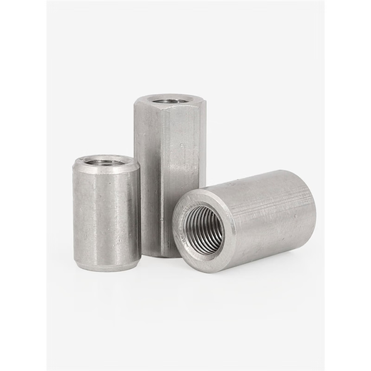 Bingneng 304 stainless steel fine tooth heightening and lengthening hexagonal nut cylindrical joint screw nut butt connection nut column hexagonal M16*1*30*S22 2 pieces