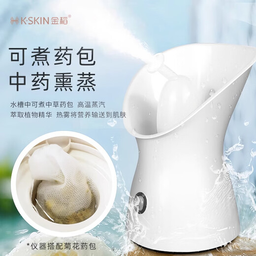 Golden Rice Hot Spray Facial Steamer Replenishing Moisture Facial Steamer Nano Sprayer Home Facial Beauty Instrument Facial Humidifier Smoky Face Steamer Open Pores Traditional Chinese Medicine Facial Steamer Girl Gift Ivory White