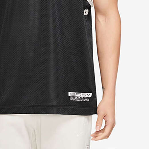 耐克NIKE男 运动背心 篮球训练 柔软舒适 DX0334-010 黑白XXL