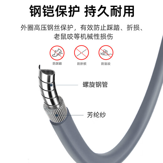 优普连 电信级铠装多模光纤跳线LC-LC四六芯八芯ST/SC/FC4/6/8芯软铠带钢圈尾纤防鼠抗拉 铠装多模四芯ST-ST 20米