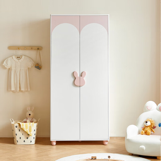 Lin's Home Armario para niños Pink Princess Girl Gabinete de ropa de vestuario de vestuario Pequeño Gabinete de almacenamiento de bebé LH681D1