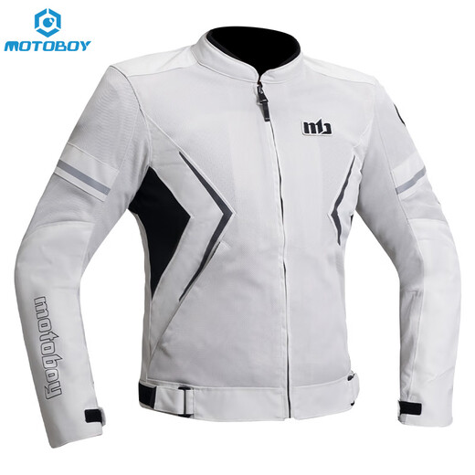 
MOTO-BOY motorcycle riding suit summer suit men's mesh breathable anti-fall jacket casual racing motorcycle rider equipment men SJ-07 AIR off-white (men's style) L