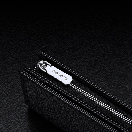 Plaston Paul Herren Brieftasche Langes High-End-echtes Leder großer Kapazität Kupplungsbeutel Mehrfach Kartenkartenbeutel ID Ordner Vatertag Geschenk Schwarzes Litschi Muster