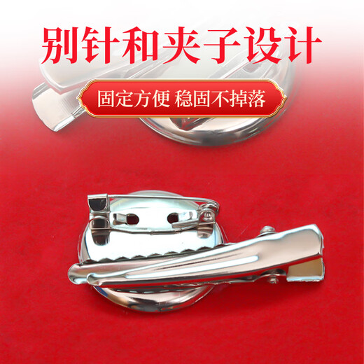 Huawoli Landscape Glory Corsage for Retirement and Retirement 2 Packs Wu Dahonghua Chest Commendation Corsage for Soldiers Military Double-sided Pin