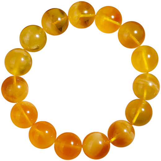 Golden fork Russian material Seiko raw ore beeswax amber single circle bracelet Buddha beads and play bracelet DIY men and women, size about 10+mm, gift certificate 003499