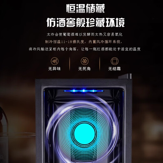 WINDELN Wendell wine cabinet constant temperature wine cabinet mini electronic household small tea cigar cabinet display cabinet storage ice bar wooden shelf - 6 bottles