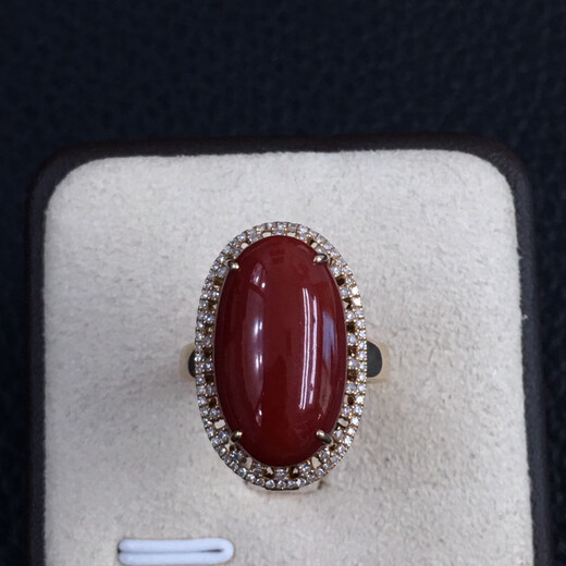 Zhaohao Aka coral ring and coral pendant dual-purpose model