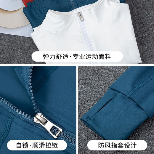 Aimengniao yoga suit T-shirt 2024 new Pilates sports suit for women fitness morning run badminton quick-drying suit for women suit white + tea brown L (refer to bust and waist for size selection)