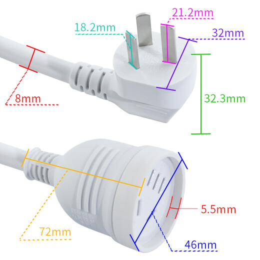 Son of God (SHENZHIZI) waterproof 10A three-plug power extension cord with switch plug socket bathroom toilet high-power wire plug-in board household appliances washing machine refrigerator hair dryer wiring board waterproof (0.5 meters white 10A) green switch three-pin extension cord 1.5 square meters