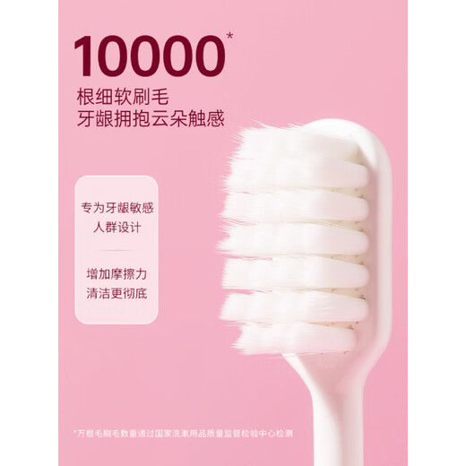 Miniso (Miniso) Baumwollempfindlichkeit mit hoher Dichte weiche Borstenzahnbürste sanfte Zähne putzen Erwachsene Zahnbürste 4 Packungen Hausinstallation