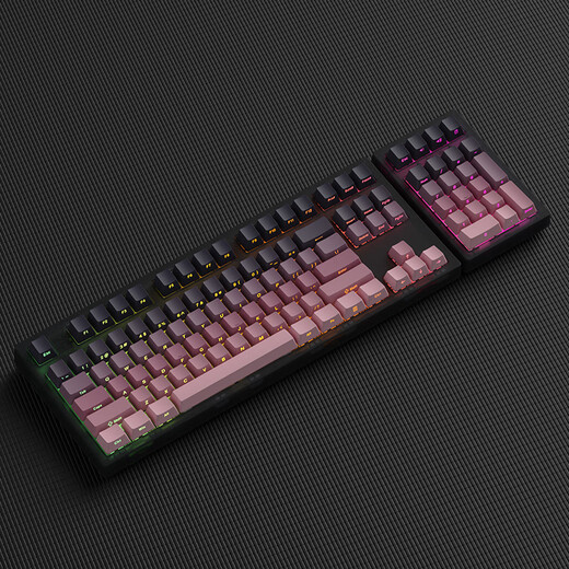 腹灵MK870Pro&MK-Pad 108键黑莓侧刻机械键盘三模黑曜石蓝牙有线无线蓝牙客制化电脑游戏办公 三模黑曜石（含MK-Pad）-黑莓侧刻 KTT茶轴