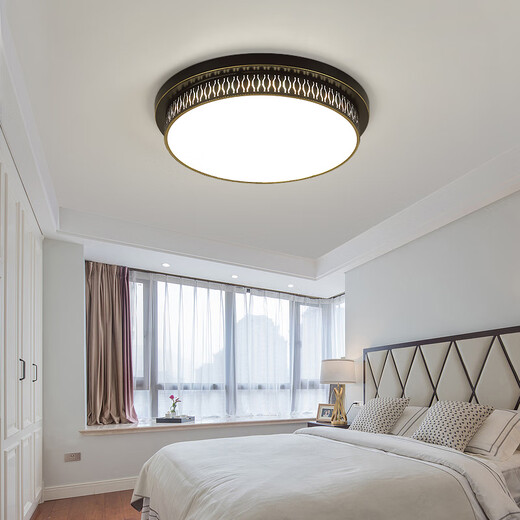 珺蒂卧室吸顶灯复古经典卧室灯具美式客厅灯饰阳台过道餐厅现代简约 1026款-直径65CM-三色调光