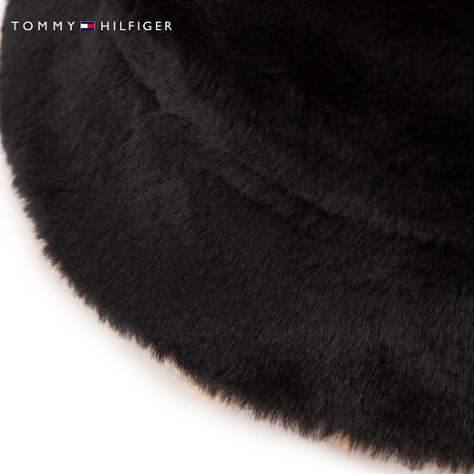 Tommy Hilfiger Automne et Winter Women's Clothing American Retro Trend Classic simple broderie confortable CHAUFF CHAUD PLUSH FISHERMAN'S HAT 16784 BlS BDS (cercle de tête 57cm)
