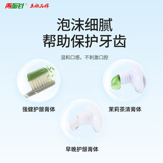 两面针（LMZ）早晚护龈牙膏 健齿 牙膏5支+漱口水3条+牙刷2支690g 新老装随机