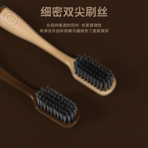 痕客轻奢牙刷家用超细中性毛成人宽头高颜值印花手 6支 【礼盒装】HK-1105