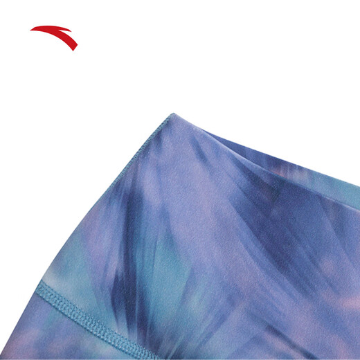 ANTA Ice Skin Tights Professional Sports Women's Autumn Yoga Pilates Fitness Nine-Point Pants Trousers 162457307 Dark Blue/All-over Print-1 S Female 160