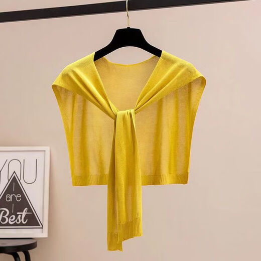 Shengfangyuan Ice Seide Dünne Feder klimatisierte Zimmer koreanische Version Vielseitiger gestrickter Schal für Frauen mit Hemden und modische kleine Weste Schal weiß 80-100 cm