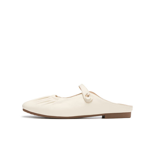 Tianmeiyi Sandalen tragen den gleichen Stil wie ein Einkaufszentrum, einteilige Bag-Toe Flat Sandals Pantoffeln, Frauenschuhe, Sommer BI831BH4 Beige 38