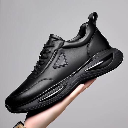 Zhedun Chaussures masculines printemps et été plus Velvet Cotton Chaussures pour le travail masculin Protection de travail imperméable non-glissée Casual Sports Chaussures papa chaussures hommes FH-9902 noir 41