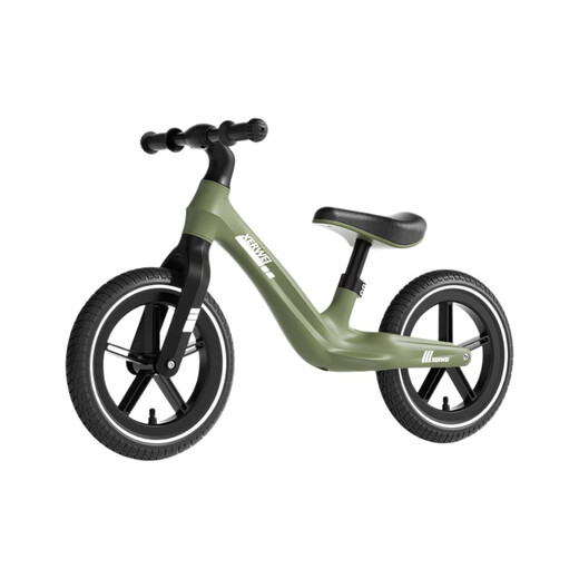 Yuenni Xerwei Balance pour enfants Balance sans pédales 2-6 ans sans installation bébé pour tout-petit scooter garçon et fille à vélo de 12 pouces vert / roue pneumatique / 80-125 cm