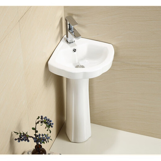 JOMOO JOMOO bathroom pedestal basin bathroom ceramic wash basin hand wash basin balcony household integrated pedestal basin C type pedestal basin + faucet + drain accessories