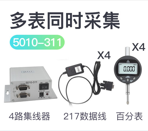 三量数显百分表千分表数据线直连电脑外接数据装置集线器显示盒 5010-311 四路集线器(分盒) 无规格