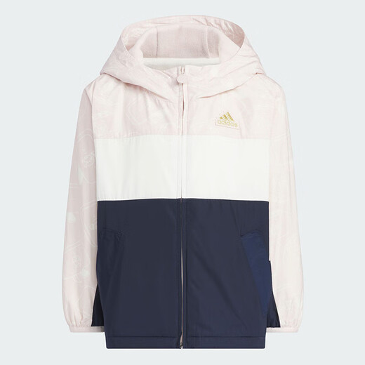 Adidas Kinderkleidung, Dragon Neujahrs Neujahrsjacke, Kinder -Spring Sports -Kapuzejacke, JF3880 Hellrosa