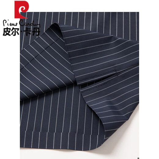 皮尔卡丹夏季翻领无痕短袖T恤男士竖条纹休闲polo.衫男装潮流薄款冰丝半袖 灰色 6996 L 175