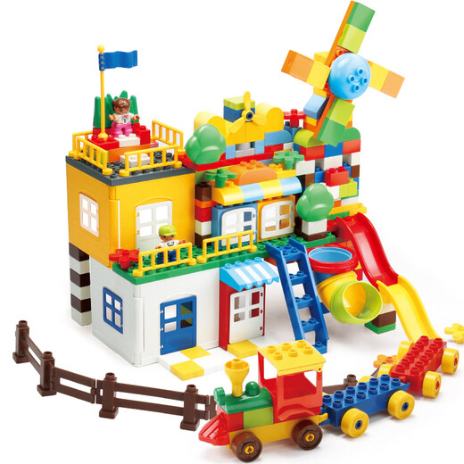 Feelo -kompatibel mit Lego Lego große Partikel Kinder Baugruppen Bausteine ​​Spielzeug für Jungen und Mädchen Geburtstagsgeschenke Windmill Manor Barrel 1646