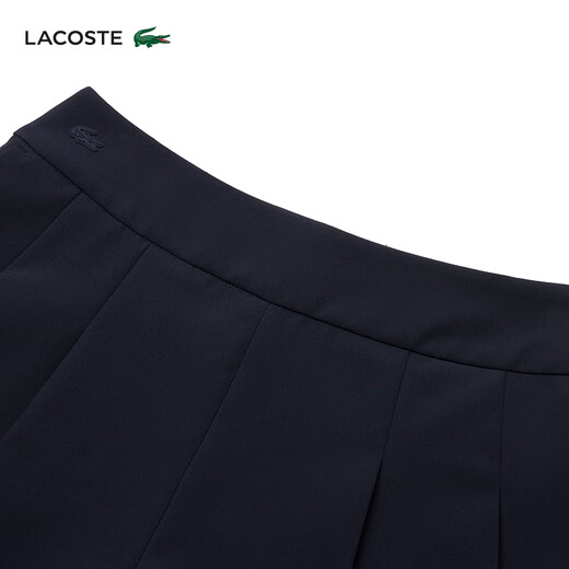 LACOSTE法国鳄鱼女装 24春夏新款时尚百搭潮流休闲裤显瘦百褶短裤GF3879 166/藏青色 32 150
