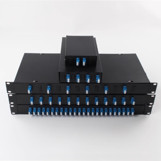 Front is fiber optic terminal box SC/FC/LC/ST full 8-port terminal box 4/12/24 core rack-type optical cable fusion box 12-port FC round head [full compatible]